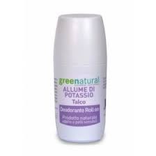 Green Natural allume di potassio deodorante roll on talco